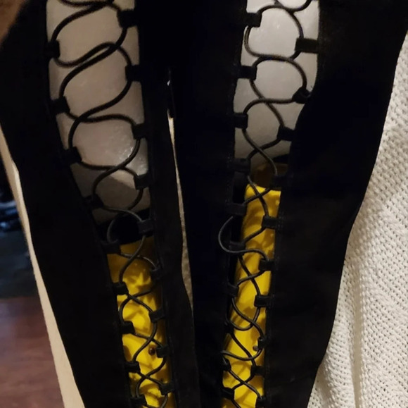 Robert Durville Thigh High Laced Boots 10‎ - Picture 11 of 16